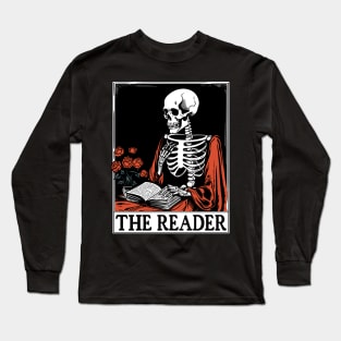 The Reader - Vintage Halloween Tarot Card Long Sleeve T-Shirt